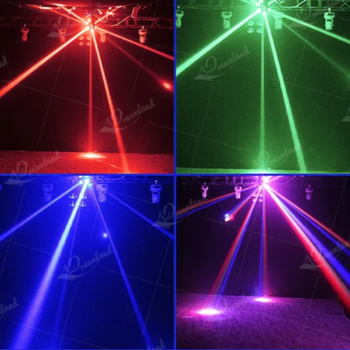 Miniatura 3 de Dreamland Luces de DJ con cabezal móvil, luces LED de rotación RGBW con control automático de sonido DMX, iluminación estroboscópica de discoteca