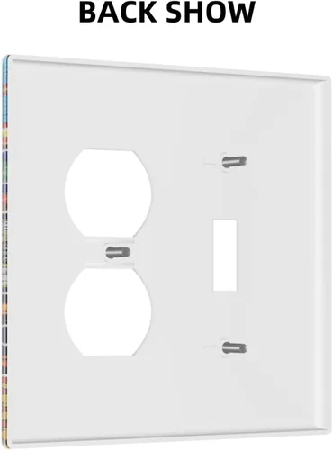 Miniatura 120 de Placa Decorativa de Pared de Granja Rústica con Cuerno de Madera para Puerta de Granero 1 Banda Duplex Cubiertas de Toma Eléctrica Soltera
