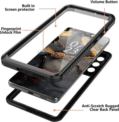 Miniatura 4 de ANTSHARE Funda impermeable para Samsung Galaxy S21 Ultra, funda para Galaxy S21 Ultra con protector de pantalla, cuerpo completo 360, resistente, a