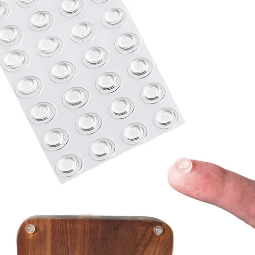 Miniatura 11 de BEADNOVA Patas de goma, 100 almohadillas de silocono, espaciadores de marco transparente, protectores de puerta de gabinete, pies de goma