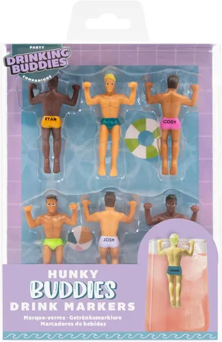 Miniatura 4 de NPW Marcadores de bebidas Drinking Buddies, dijes de copa de vino para fiestas, despedida de soltera, noches de niñas, reunión familiar y más