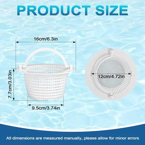 Miniatura 2 de SPX1091C - Cesta para desnatadora de piscina sobre el suelo para Hayward Pentair SP1091WM, cesta de filtro de piscina compatible con HydroSkim