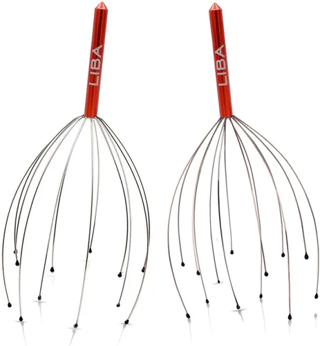 LiBa Herramienta de masajeador de cuero cabelludo (paquete de 2) para un rejuvenecedor rascador de cabello de cabeza, masaje sin arañazos dolorosos,