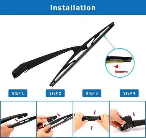 Miniatura 6 de WTI Juego de escobillas de limpiaparabrisas trasero Compatible con Honda CRV 2007-2011 CR-V SUV Kits de limpiaparabrisas traseros Montaje