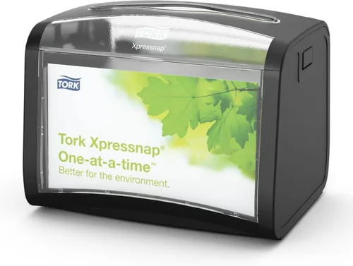 Miniatura 10 de Tork Xpressnap - Dispensador de servilletas negro, compatible con N4, gama Signature, paquete de 4 (6232100)