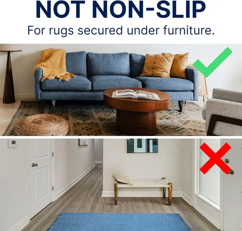 Miniatura 2 de RUGPADUSA - Basics - Almohadilla protectora para alfombra, 100% fieltro, segura para todos los pisos y acabados, incluyendo maderas duras - 4'10" x
