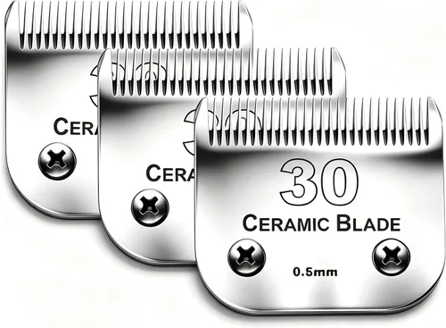 3 piezas 30 cuchillas para cortapelos de aseo canino Compatibles con Andis Pet Clipper/Oster A5/Wahl KM Series Cortapelo para perros, cuchilla de