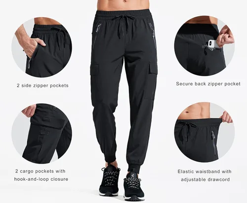 Miniatura 3 de Libin Pantalones deportivos ligeros para hombre, de secado rápido, para senderismo, correr, entrenamiento, atletismo, viajes, uso casual, al aire