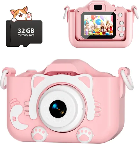 CIMELR Juguetes de cámara para niños de 3, 4, 5, 6, 7, 8, 9, 10, 11, 12 años, cámara digital para niños pequeños con video, regalos de festival de