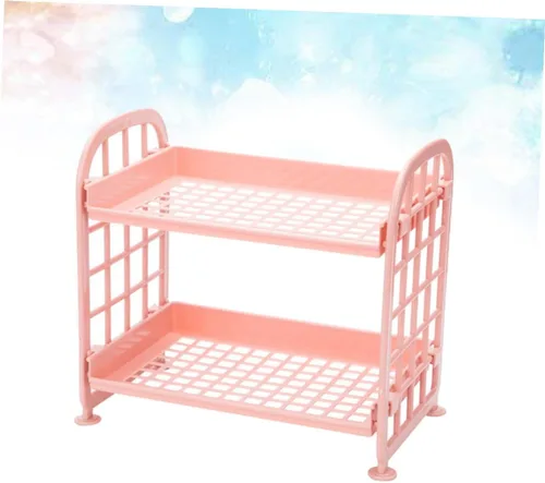 Miniatura 8 de COLLBATH Estante de almacenamiento de plástico para baño, organizador de encimera para cocina y sala de estar, diseño de fácil instalación, estante