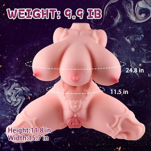 Miniatura 2 de Muñecas sexuales masculinas de 9.9 libras, masturbador masculino, coño de bolsillo con cuerpo de fantasía, muñeca de torso de amor, 3 tetas y 2