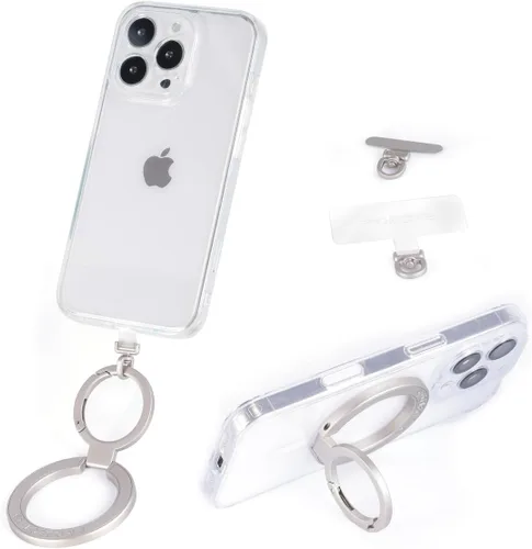Miniatura 11 de Lengüeta de metal para teléfono, parche de cordón, llavero de soporte para teléfono, soporte para anillo, lengüeta de correa Dorado