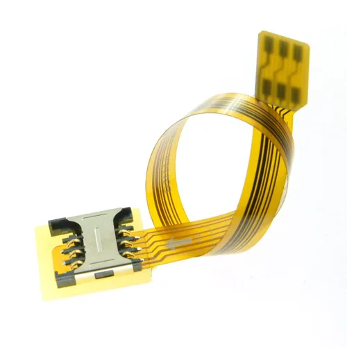 Miniatura 6 de chenyang Micro SIM Card a Nano SIM Kit macho a hembra Extensión suave plana FPC Cable Extender 3.9 in