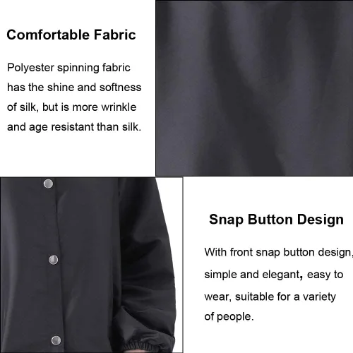 Miniatura 5 de Chaqueta Profesional de Smock de Salón, Chaqueta Impermeable para Estilista, Capa de Barbero, Chaqueta para Peluquería y Aseo de Mascotas