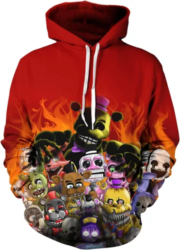 Puzhai Sudadera con capucha para adolescentes con estampado 3D de anime para niños y niñas