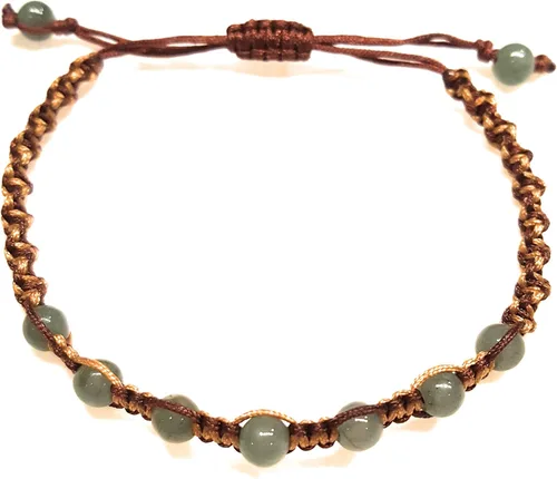 Miniatura 2 de Infinityee888 Jade Bead Pulseras amarillo marrón Feng Shui para hombres, mujeres pulsera-BC04, Piedra