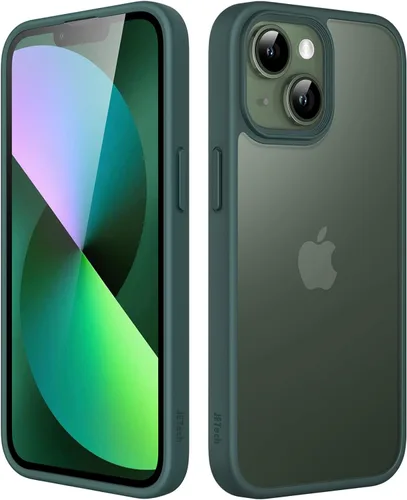 Miniatura 31 de JETech Funda mate para iPhone 13 de 6.1 pulgadas, a prueba de golpes, protección contra caídas de grado militar, cubierta trasera translúcida
