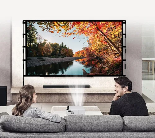 Miniatura 9 de TOWOND Pantalla de Proyector y Soporte, Pantalla de Proyector de 100 Pulgadas para Interior y Exterior, Pantalla de Película Portátil 16:9 4K