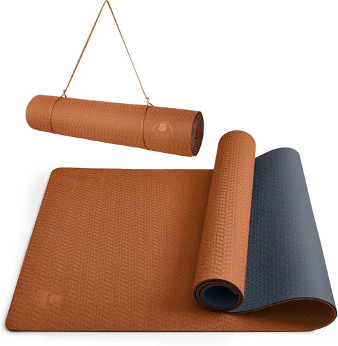 Miniatura 9 de IUGA Tapete de yoga antideslizante y antidesgarros, ecológico, tapete de yoga caliente, tapete grueso para entrenamiento y ejercicio para yoga, Gris