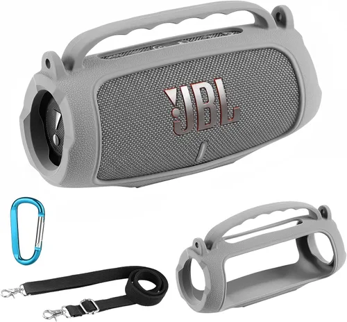 Miniatura 10 de Funda de silicona compatible con altavoz Bluetooth portátil impermeable JBL Charge 5 (azul)