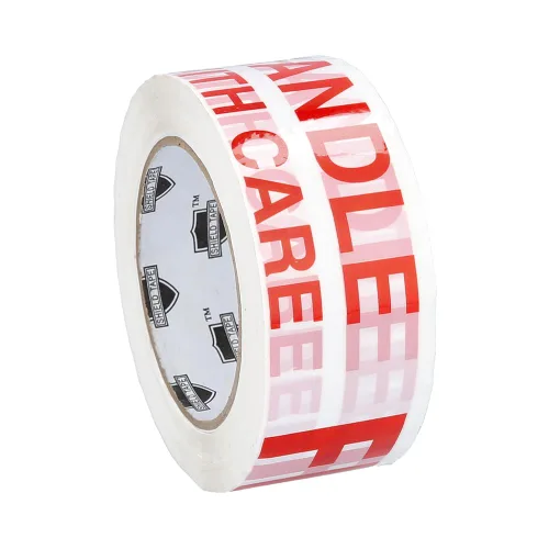Miniatura 7 de Cinta de embalaje frágil, rollos de cinta de embalaje preimpresos, color blanco y rojo, 3 pulgadas x 110 yardas, paquete de 6 rollos