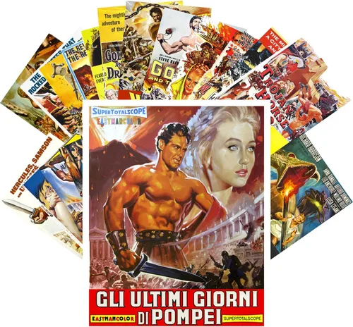 Miniatura 22 de PIXILUV Postales vintage 24 piezas Vintage SciFi Comic Book Art Magazine Covers Negro