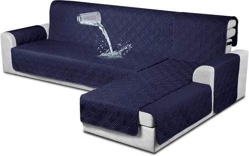 Miniatura 11 de TAOCOCO Fundas de Sofá Seccional 100% Impermeables en Forma de L, Fundas de Sofá de 3 Piezas, Funda de Chaise Lounge para Mascotas y Niños, Fundas