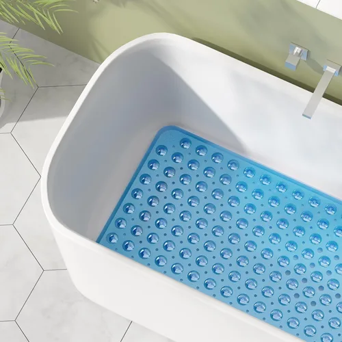 Miniatura 3 de AmazerBath Tapete de Ducha Antideslizante 40 x 16 Pulgadas, Tapete para Bañera Tapetes para Cabina de Ducha con Ventosas y Orificios de Drenaje