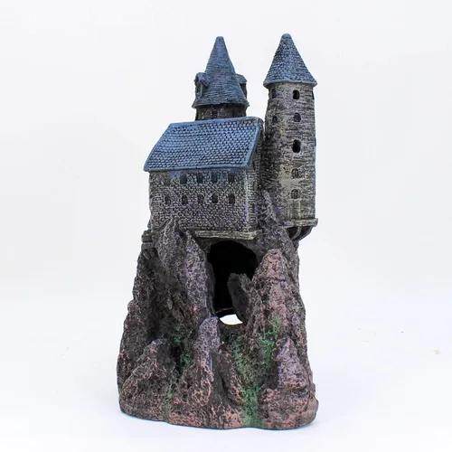 Miniatura 3 de Penn-Plax Deco-Replicas Age-of-Magic Wizard's Castle Part B - Decoración para acuario – Resina duradera pintada a mano con agujeros de natación
