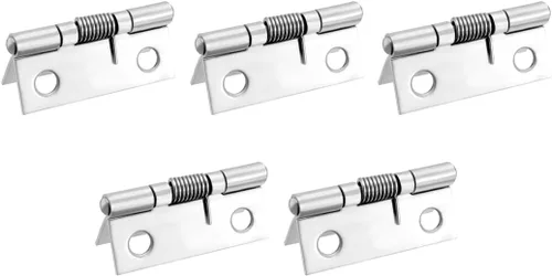 Miniatura 6 de METALLIXITY Bisagras con resorte (0.98 pulgadas), 5 unidades, bisagra de resorte de cierre automático de acero inoxidable 304, para ventana de puerta