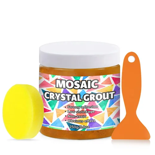 Miniatura 19 de Lechada de cristal de mosaico, herramientas de azulejos de mosaico, accesorios de mosaico, esencial para lechada hecha a mano y perfecto para Dorado