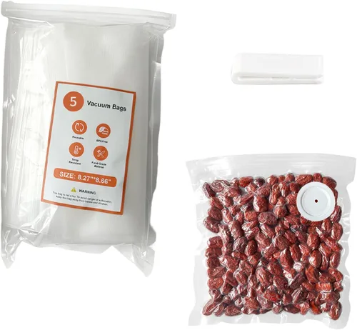 Miniatura 8 de Sellador al vacío para alimentos: mantiene los alimentos frescos hasta 10 veces más tiempo, inalámbrico, recargable y fuerte succión
