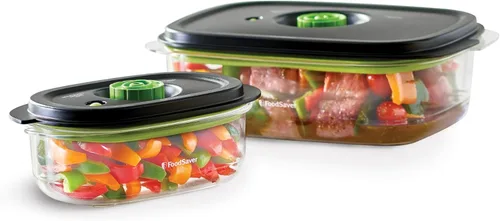 Miniatura 9 de FoodSaver Recipientes al vacío para conservar y marinar, 10 tazas, libres de BPA, aptos para lavavajillas, transparentes