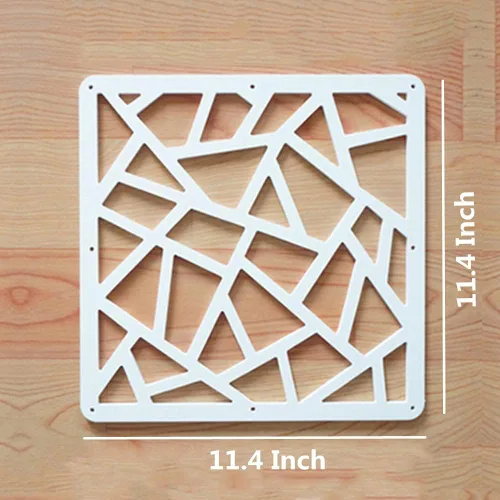 Miniatura 6 de Divisor blanco para colgar habitaciones, 12 piezas de paneles de madera y plástico para bricolaje, divisores de pared para decoración de habitación