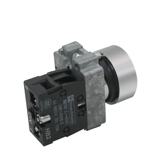 Miniatura 4 de mxuteuk 2pcs 1 NO 0.866 in Interruptor de botón momentáneo SPST Negro 660V 10A HB2-BA21-HH