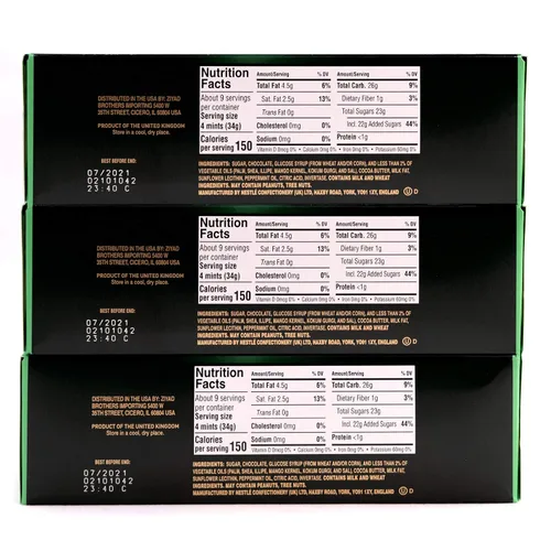 Miniatura 9 de Nestle After Eight, Dark Mint Thins (30 Mints - 10.5 oz/300 g, PACK - 3)