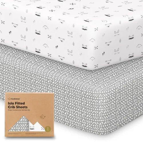 Miniatura 28 de KeaBabies Paquete de 2 sábanas de cuna para bebé, para niño y niña - 52x28 Fibra viscosa derivada del bambú, sábana para cama de niño pequeño