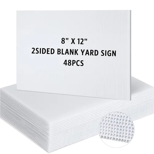 Miniatura 8 de Pinkunn 24 Pack Corrugated Plastic Board 3/16 Inch Thick Poster Sheet Waterproof Board Sheets Blank Yard Signs for Indoor and Outdoor Use, Party
