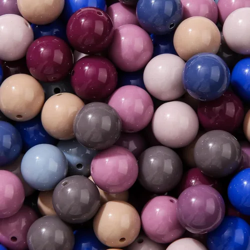 Miniatura 23 de Cuentas acrílicas de 0.630 in, 100 cuentas de bolígrafo de color arcoíris Ab, cuentas de chunk Bubblegum para bricolaje para hacer joyas, pulseras