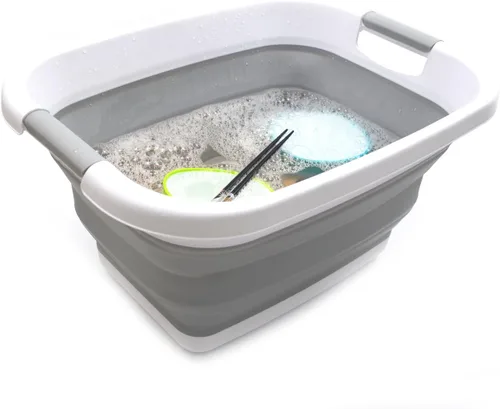 Miniatura 4 de SAMMART Cesta de lavandería plegable de 25L (6.6 galones) - Contenedor/organizador de almacenamiento plegable, capacidad de agua: 20L (5.28 galones)