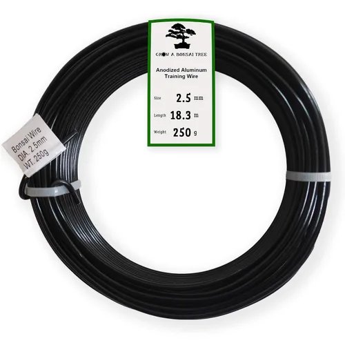 Miniatura 5 de Alambre de aluminio anodizado de 1.0mm para entrenamiento de bonsái de 250g, rollo grande (114 metros) - Elija su tamaño y color (1.0mm, Negro)