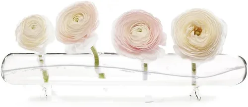 Miniatura 3 de Chive Florero de flores "Hudson Flute" con múltiples cámaras, bonitos y hermosos jarrones de vidrio para flores y plantas de interior, grande