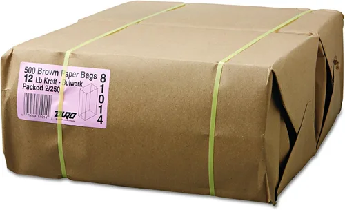 Duro ID# 30912 12# Bulwark SOS Bag 57# Natural Kraft, paquete de 2/500 unidades