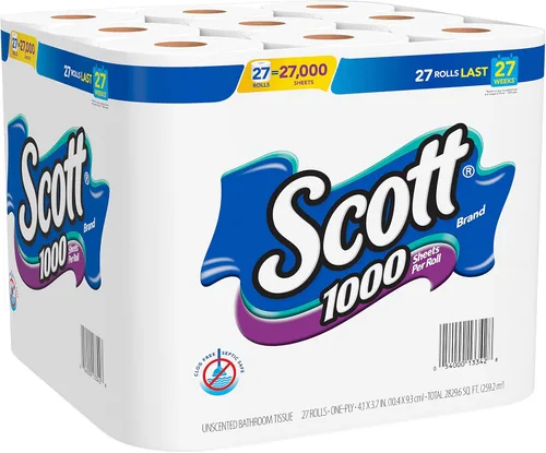 Miniatura 4 de Scott Essential Jumbo Roll JR. Papel higiénico sin núcleo (07006), 2 capas, blanco, con dispensador de papel higiénico Scott Pro Jumbo Roll (JRT)