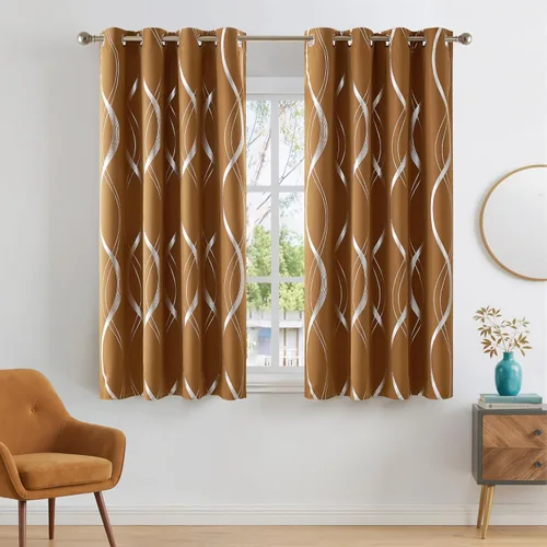 Miniatura 45 de NICETOWN Paneles de Cortinas Opacas para Dormitorio - Tratamiento de Ventanas con Aislamiento Térmico, Ojales Sólidos, Cortinas Opacas con Diseño