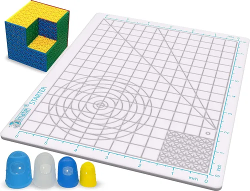 3Dmate Starter - Tapete transparente para bolígrafo 3D de 9 x 7 pulgadas, silicona flexible resistente al calor de dos caras, accesorios para