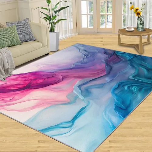 Miniatura 19 de Autumn Forest Rugs for Bedroom, Lake Forest Area Rug, Landscape Photo Rugs for Living Room, Indoor Non-Slip Rug, Machine Washable Carpet for Front