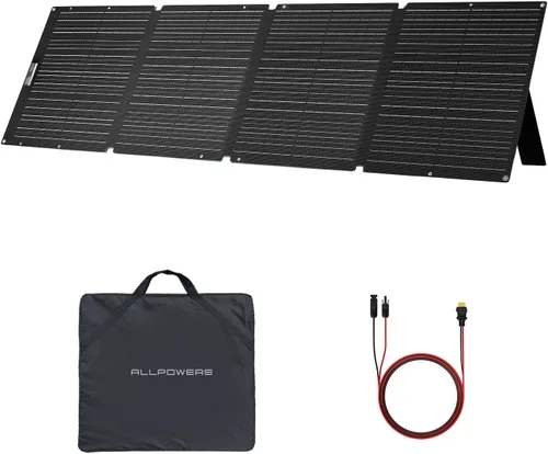 Miniatura 12 de ALLPOWERS Cargador de panel solar plegable de 21 W y 5 V, kit de carga solar SP002 con 3 salidas USB y 2 entradas USB, panel solar portátil