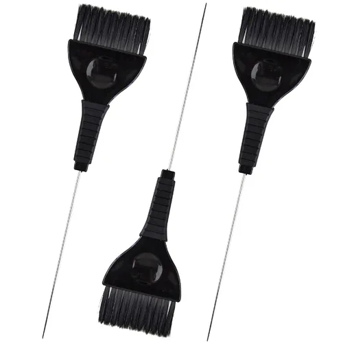 Miniatura 6 de Emperor - Pinceles de tinte para el cabello, 3 aplicadores de tinte en ángulo con peines integrados, cepillo de retoque de raíces y color para salón
