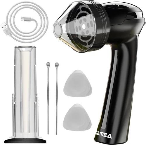Mamba Molinillo de especias eléctrico XL, recargable por USB, con una sola mano, para hierbas y especias con dientes de aluminio, molinillo de